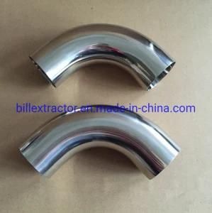 Stainless Steel 304 Sanitary 90degree Long Type Elbow with Mirror Face