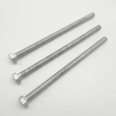 Handan Yongnian High Strength Hot DIP Galvanized HDG Grade 8.8 Grade 10.9 Tower Hex Head Long Bolt Hexagon Bolts DIN-933 DIN931