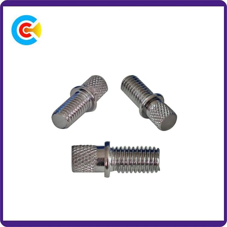 Carbon Steel/4.8/8.8/10.9 M2.5/Galvanized/Customized Double Rod Fastener Knurled Bamboo Screw