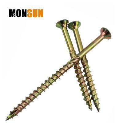 Fabricante De Tornillos Bulk Supply Csk Head Cutting Point Zinc Plated Carbon Steel Chipboard Screws
