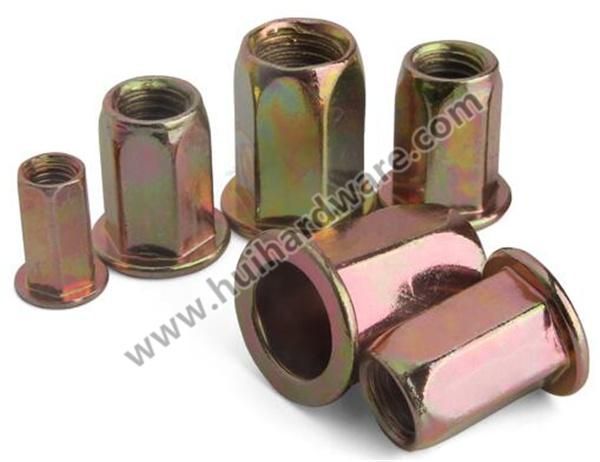 Steel Flat Head Hexagon Riveted Nuts M4 M5 M6 M8 M10