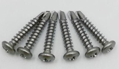 4.8*32 Stainless Steel Self Drilling 410 Metal Round Head Screw Self Tapping Self Drilling Dovetail Screw