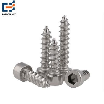 Stainless Steel Hex Socket Cup Head Self Tapping Screw Allen Cap Head Wood Screw Bolts Bigger Head Screw Cup Head Screw
