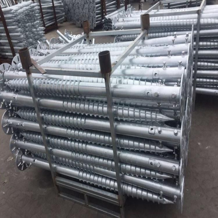 Ground Solar Anchor Bolt Galvanized Steel Solar Ground Screw Customized Piles for Solar Mounting System Earth Ground Screw Anchor