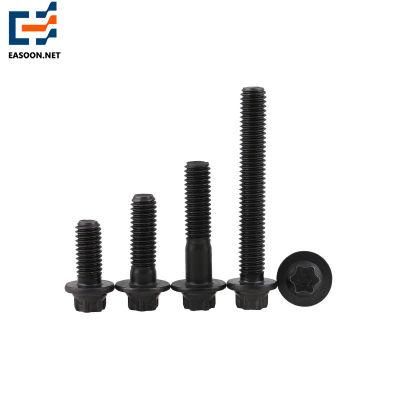 8.8 Black Surface Torx Head Safety Machine Screw Bolt Large Flange Torx Head Bolt and Nut Torx Flange Head Screw Bolt