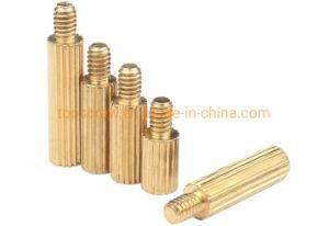 Brass Single-Ended Knurled Stud