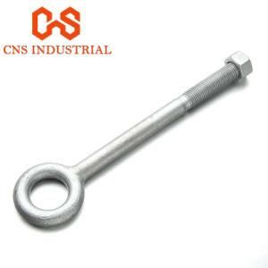 Hot DIP Galvanized Carbon Steel Eye Bolt with Nut