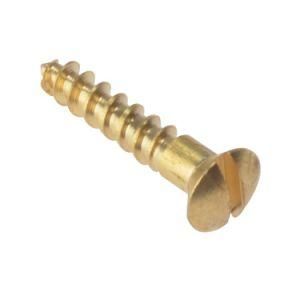 Slotted Rasied Countersunk Head Brass Wood Self Tapping Screw