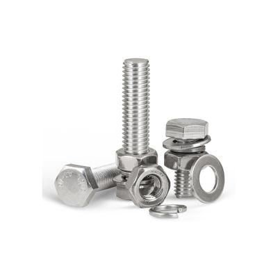 316L Stainless Steel Hexagon Screw Nut and Bolt with Spring Flat Washer