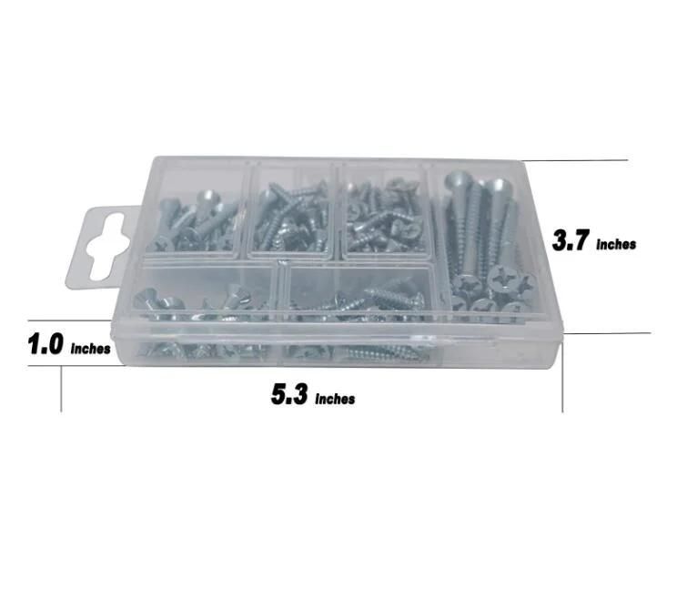 150 Pieces Flat Head Wood Screws Kit
