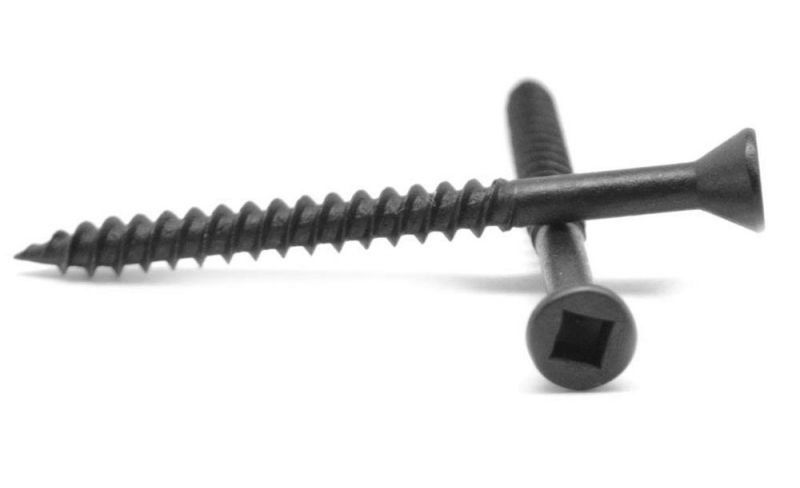 Phosphate Coated Square Drive Trim Flat Head Sharp Point Black Drywall Screws/Fermacell Screw for Plaster Fibreboard