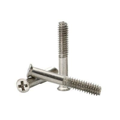 Shenzhen Screw Factory Hardware Fastener Thin Flat Head Phillips Male Half Thread Stainless Steel Screws