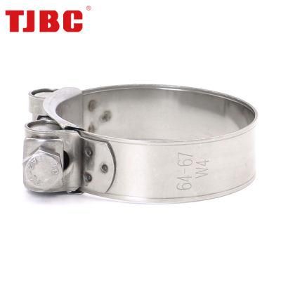 86-91mm Stainless Steel Heavy Duty Tube Clamp, T-Bolt Hose Clamp with Single Bolt, Ear Clamp Pipe Clamp Hose Clamp Clips