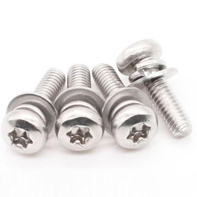 304 Stainless Steel Large Flat Head Cross Screw Set Nut Flat Gasket Bolt Combination Screw