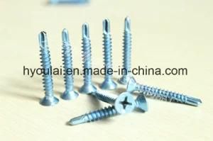 Countersunk Head Self Tapping Self Drilling Screw Color Zinc Plated
