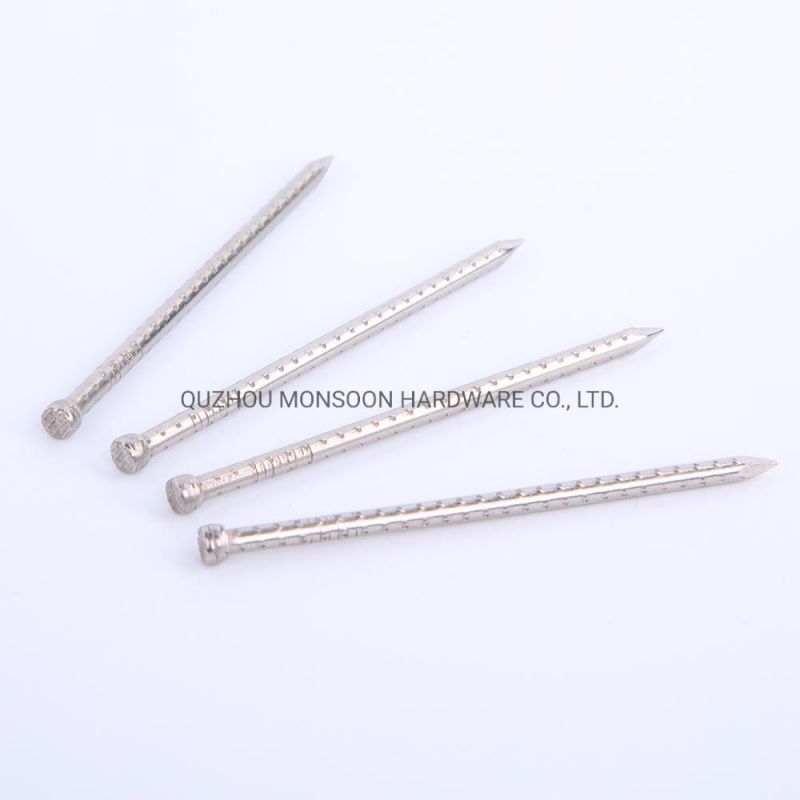 Stainless Steel Barbed Shank Lost Head Finishing Nails