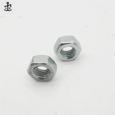 Micro Size Special Non-Standard DIN 970 Environmentally Friendly White Zinc Plating Hex Nuts