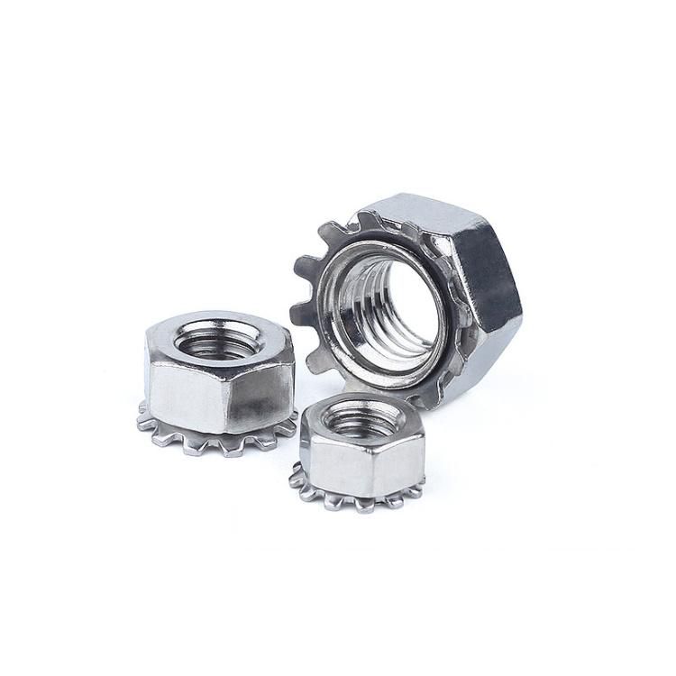 Zinc Plated K Lock Nut with External Washers