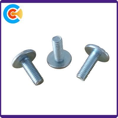 DIN/JIS/GB/Unc/Swb Carbon Steel Galvanized M5 Round Head Embossing Screw