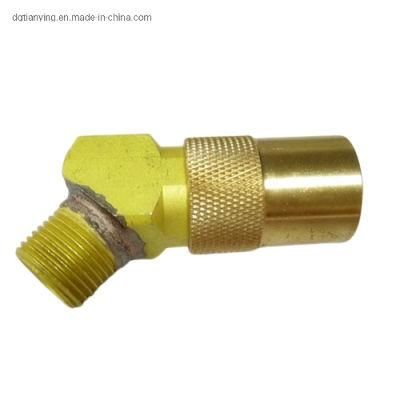 Brass Mold Threaded Elbow Quick Coupling for Injection Mold Parts