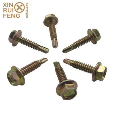 A1022A Hexagonal Head Screws Yellow Zinc Self Drilling Screw