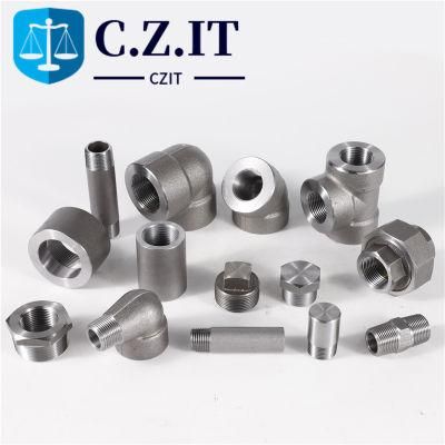 ANSI B16.11 Forged Elbow Tee Plug Nipple Coupling Cross Bushing Stainless Steel Pipe Fitting