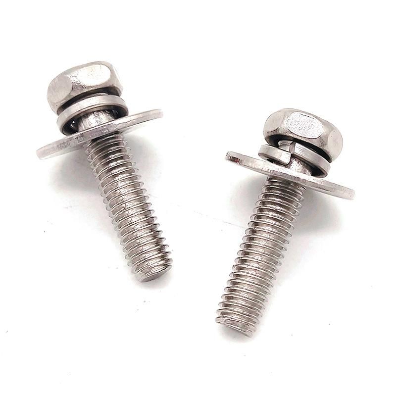 316 Stainless Steel Combinstion Screw Machine Screw with Washers