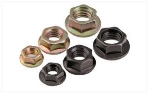 Hexagon Flange Nuts Plug Nut with Blackening Finish in Motor Industry ISO7044 DIN6923
