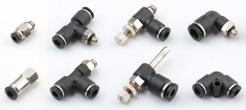 Xhnotion Pneumatic Plastic Miniature Push to Connector 1/8′′ Thread Male Straight Compact Push in Fitting