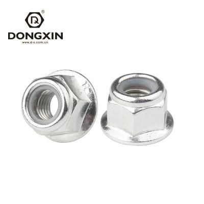 China Factory Wholesale Fasteners Stainless Steel Nylon Insert Hex Flange Lock Nut DIN6926