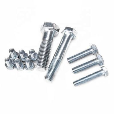 High Quality DIN933 Stainless Steel Hex Head Bolt Carbon Steel Galvanised Black Hex Cap Screws