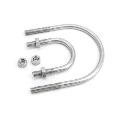 Factory Price Suspension Part Carbon Steel Zinc Plated U Bolt and Nut Truck U Bolts Galvanized U Shaped Bolt