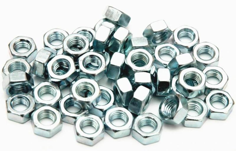 DIN933 Zinc Coated Hexagon Nut Carbon Steel DIN931 Nut