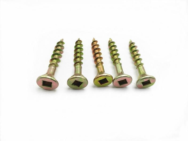 Square Head Chipboard Screw with 4 Nibs, Particle Board Screw