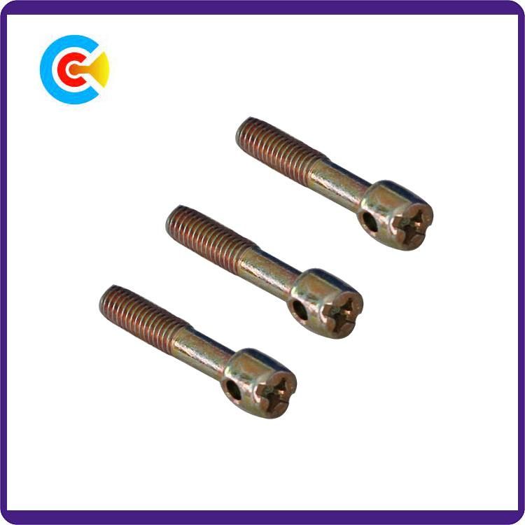 DIN/ANSI/BS/JIS Carbon-Steel/Stainless-Steel 4.8/8.8/10.9 Galvanized Phillips Slot Stem Screw for Building/Railway