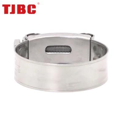 92-97mm Stainless Steel Heavy Duty Tube Clamp, T-Bolt Hose Clamp with Single Bolt, Ear Clamp Pipe Clamp Hose Clamp Clips