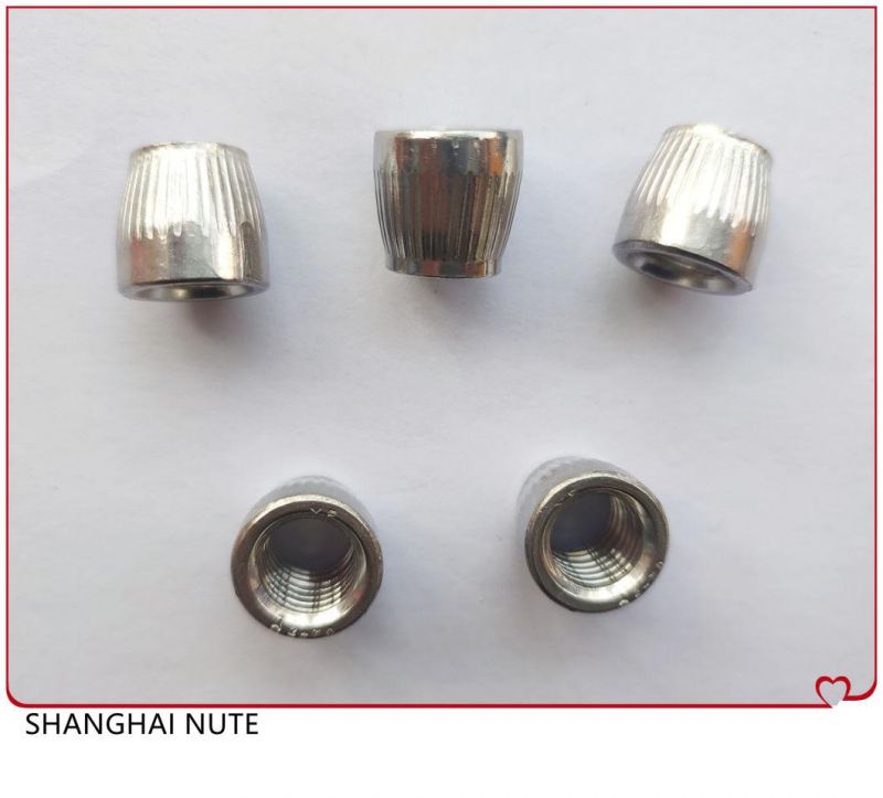 Stainless Steel 304 or 316 Conical Cap Tapered Cone Nut with Kurling, M6