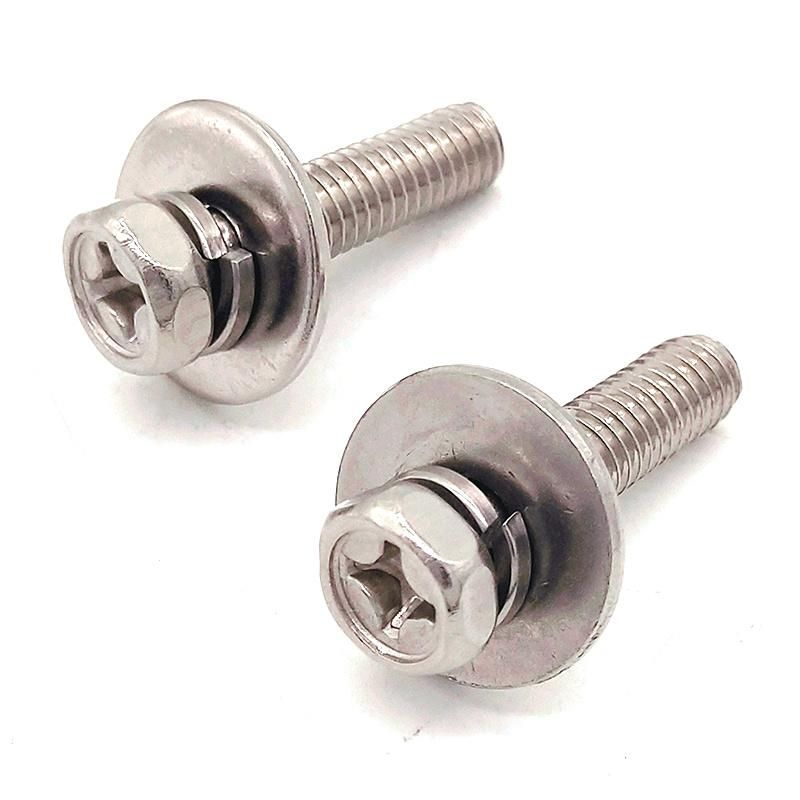 316 Stainless Steel Combinstion Screw Machine Screw with Washers