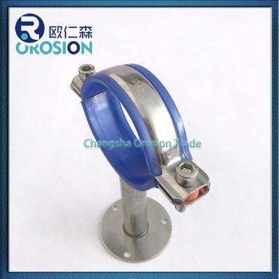 Sanitary SS304 Pipe Fitting Clamped with Plate