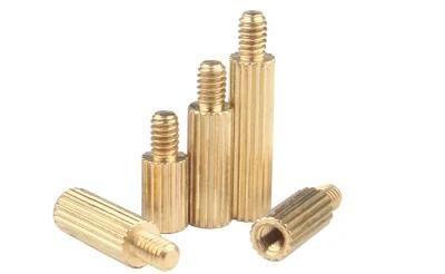 Single Head Copper Column Single Pass Knurled Stud Circular Isolation Column Camera Security Copper Column Monitoring Screw Column