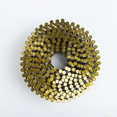 Yellow Coated Screw Shank Coil Nails for Pallet Furniture Fence