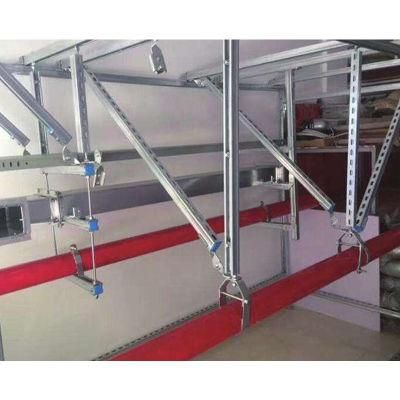 Hot DIP Galvanized Carbon Steel Hardware Seismic Stabilizer Bracket