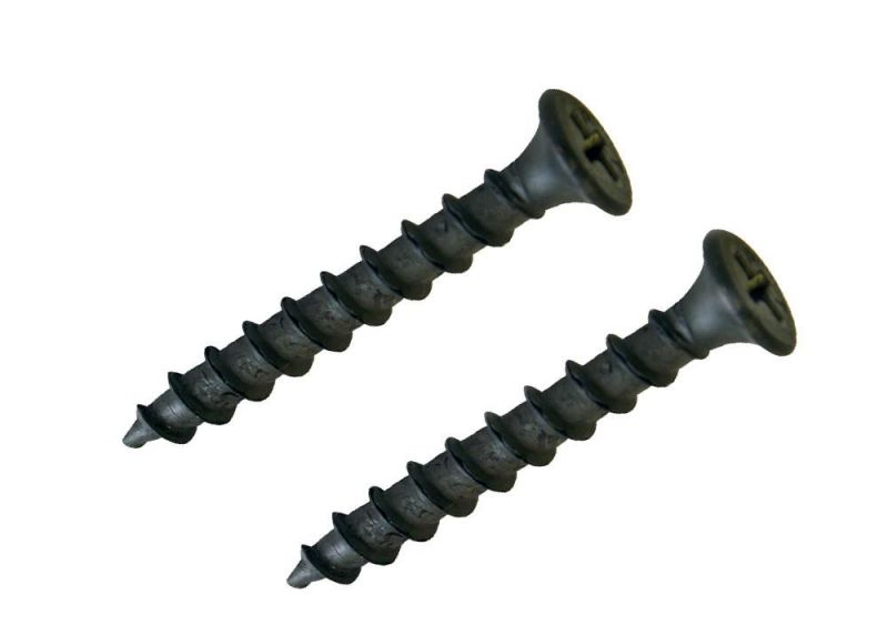 Carbon Steel #10 Black Phosphate Phillips Drive Bugle Head Drywall Screw/Laminate Screws for Plasterboard on Timber Supports