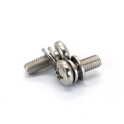 Stainless Stee Phillips Pan Head Sems Screw Three Part Combination Screw