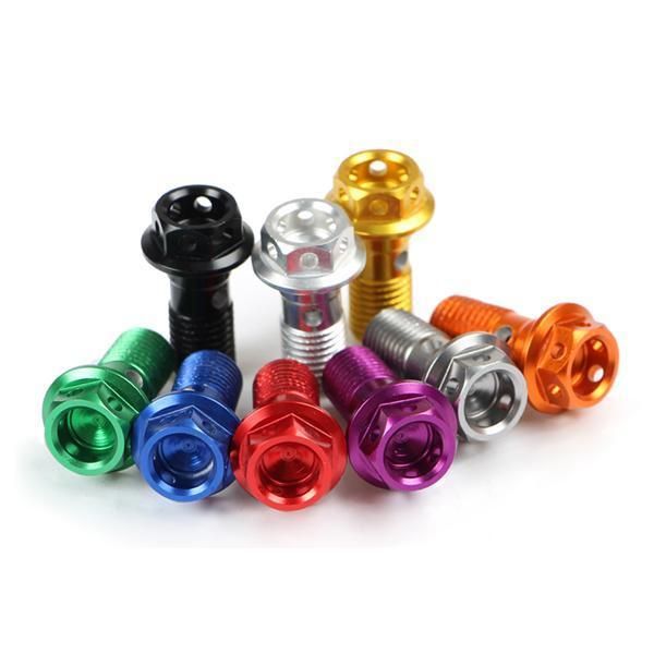 Hydraulic Fitting Hex Head Bolt with Hole Hollow Bolt, Zinc Plated Carbon Steel Hollow Banjo Bolt for Hydraulic Cylinder