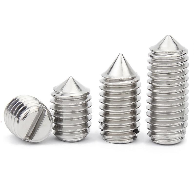 Factory Low Price Stainless Steel Slotted Set Screw with Cone Point DIN553