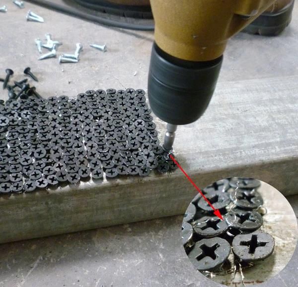 Blackening Drywall Screws Hardware Bugle Head Phillip Drywall Nails