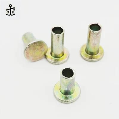 GB 875 Carbon Steel Zinc Plated Thin Head Semi-Tubular Rivets for Leather China