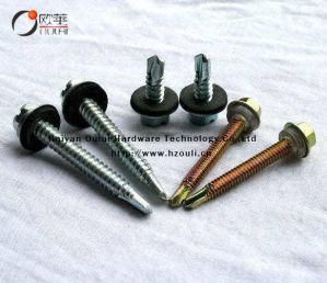 Hex Head Self Drilling Screw with EPDM Washer Zinc Plated Good Quality 14# 1&quot; Building Material