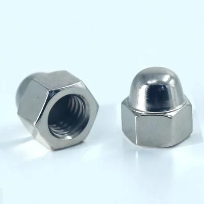 Carbon Steel Hex Acorn Nuts Welding Type with Non-Metallic Insert Zinc Plated